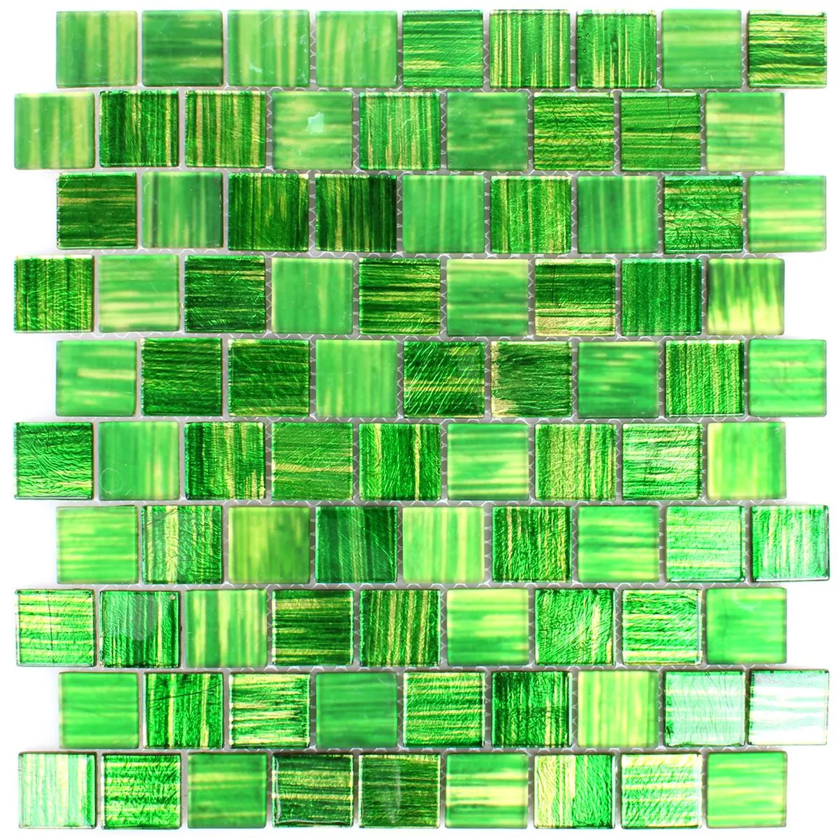 Skleněná Mozaika Dlaždice Lanzarote Zelená Úzký