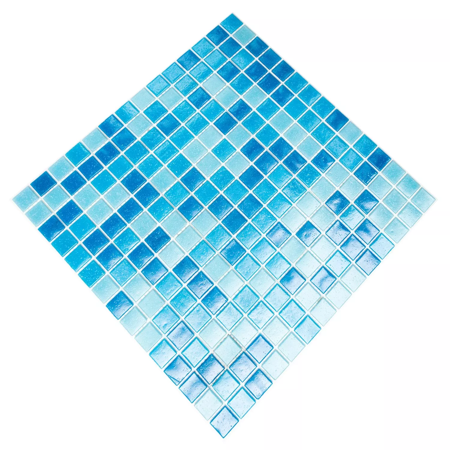 Vzorek Skleněná Mozaika Dlaždice Modrá Mix