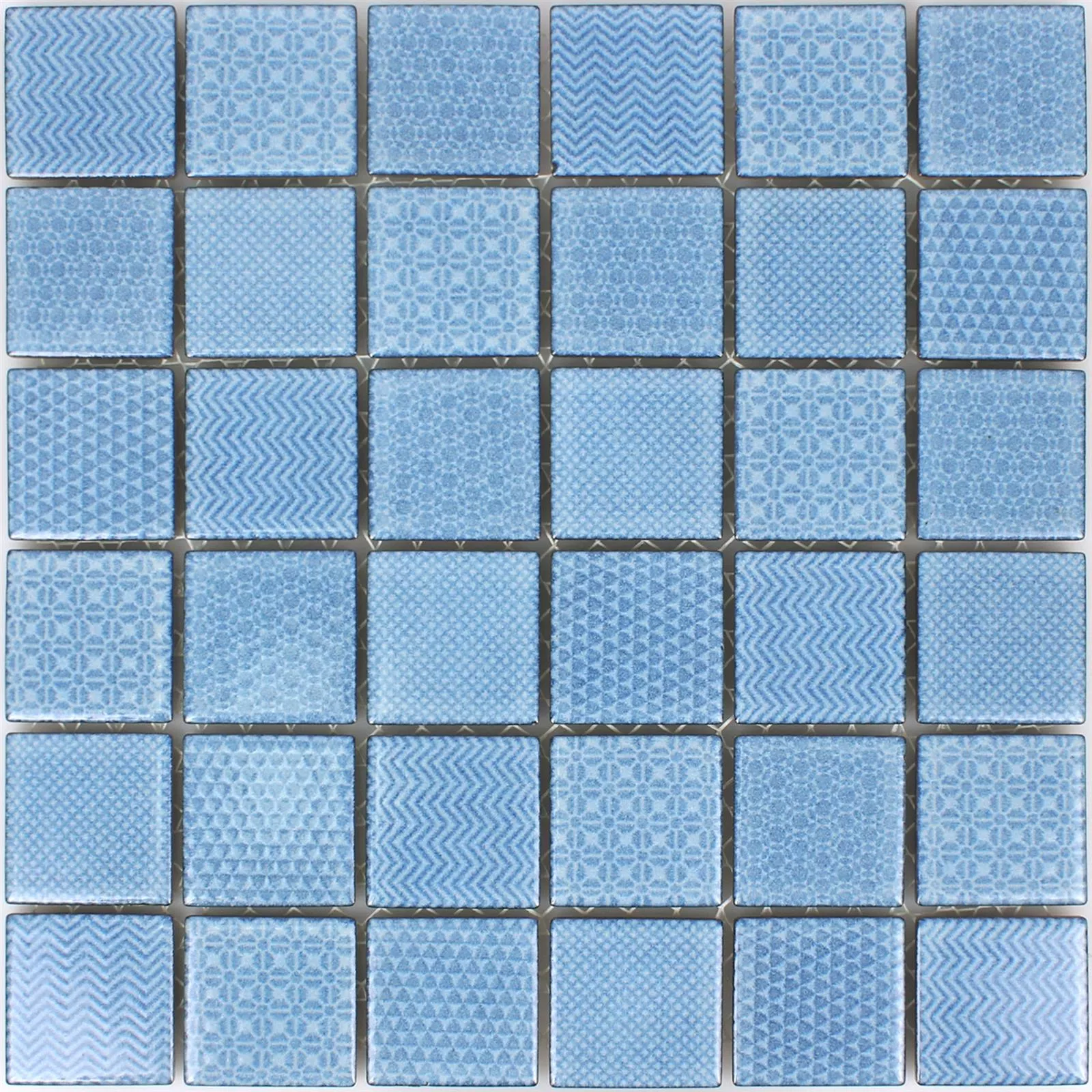 Vzorek Mozaiková Dlaždice Keramika Sapporo Modrá