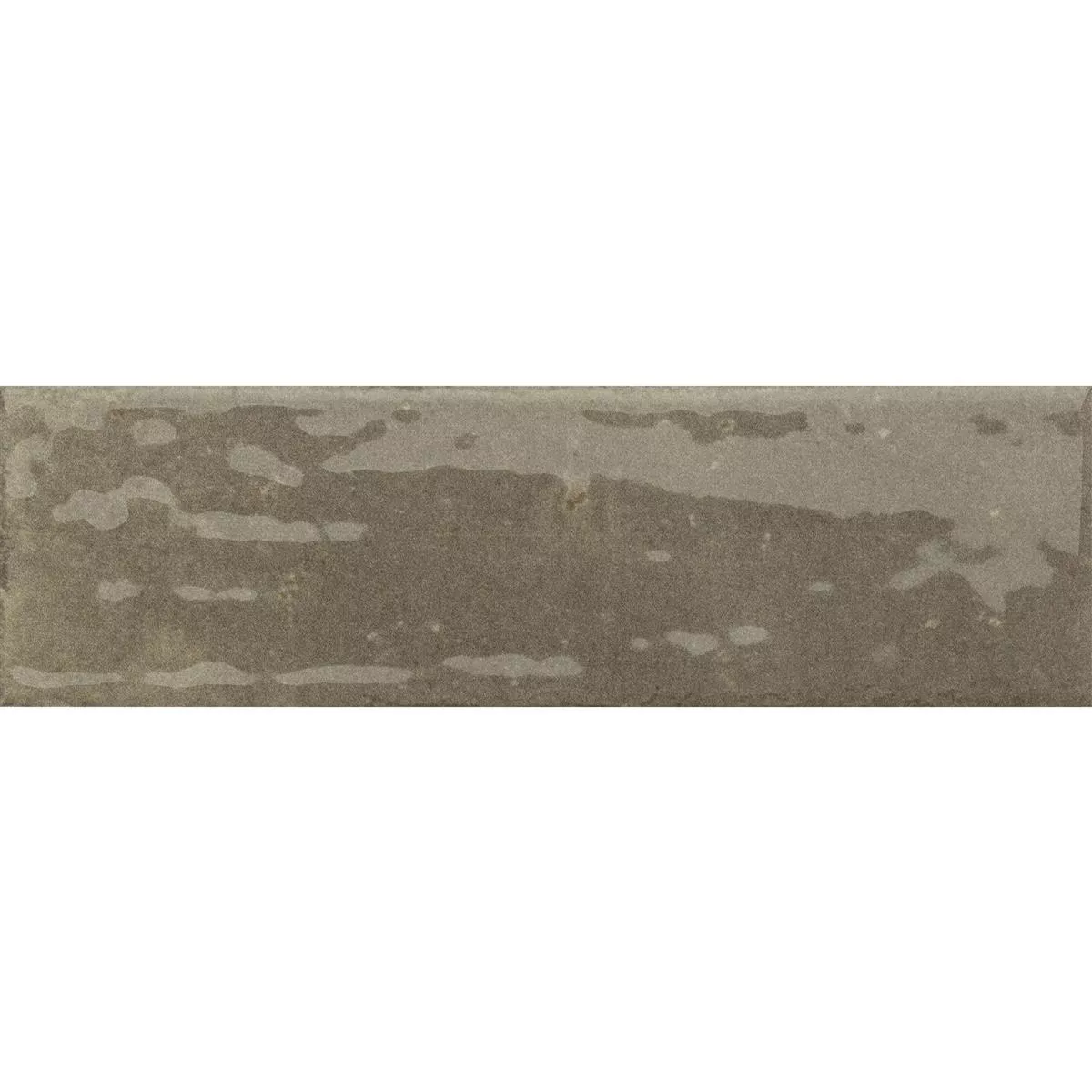 Vzorek Nástěnné Obklady Arosa Lesklá Zvlněné Hnědá 6x25cm