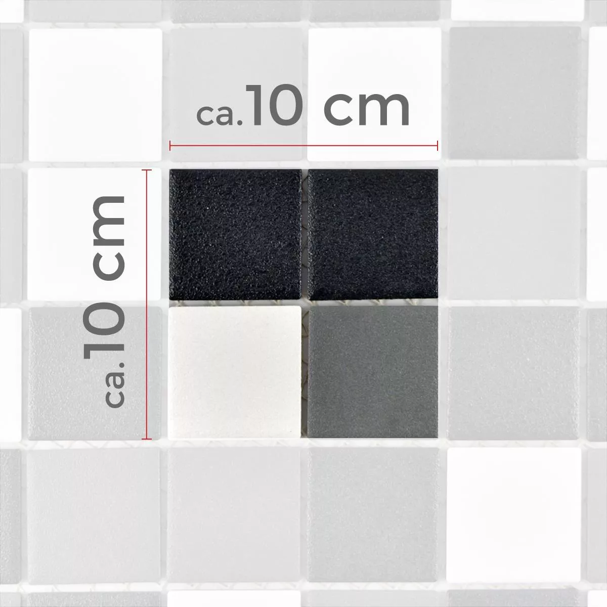 Vzorek Keramika Mozaiková Dlaždice Heinmot Černá Bílá Kov R10 Q48